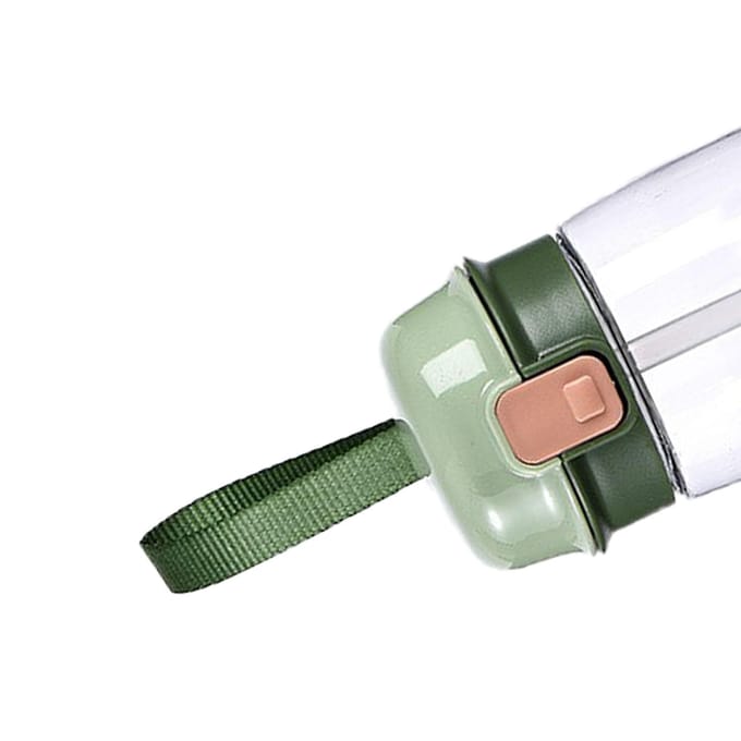 Kinderwaterfles met rietjesdeksel Drinkwaterfles met draagriem Markering Grote capaciteit white