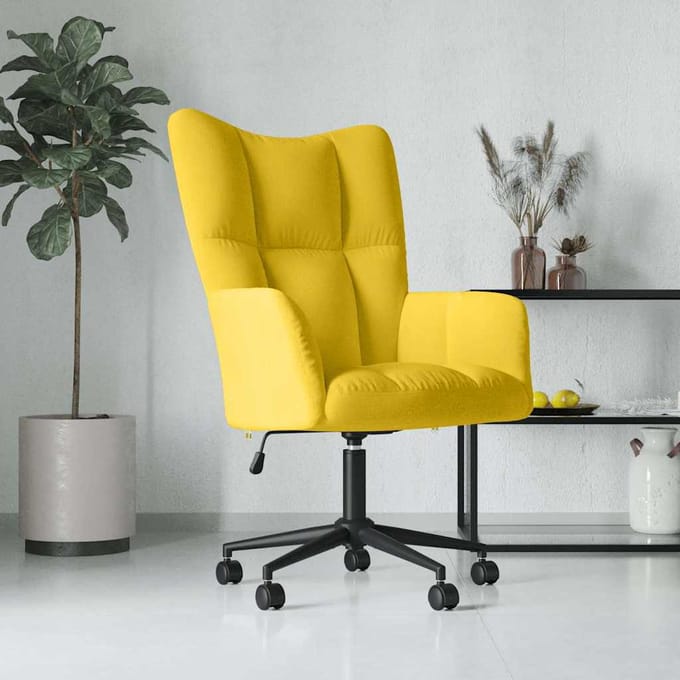 Vidaxl Fauteuil, Mosterdgeel, Bekleed met Fluweel