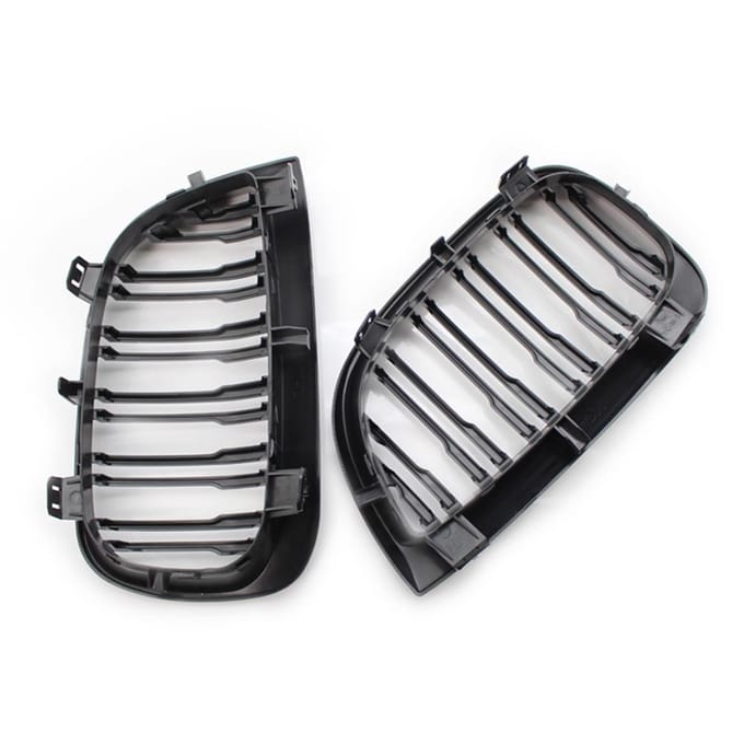 Paar Front Grille Grills Vervanging voor BMW 1 Serie E81 E87 2004-2007 Auto Styling Racing Grills zwart