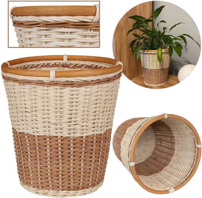 Ronde Rotan Mand, Potbedekking 28x30cm