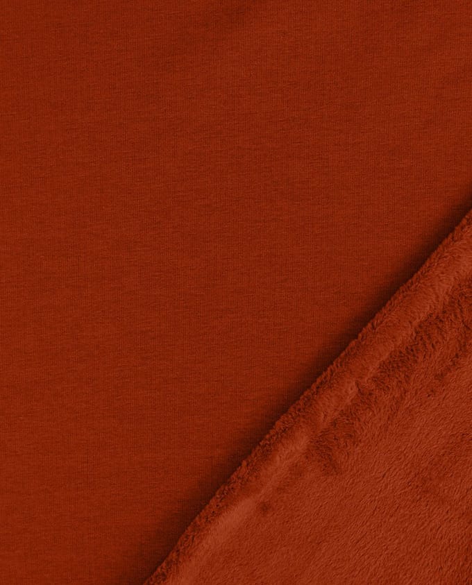 Stoffenland.com Alpenfleece stof - Uni Brique 1538 - 155 cm breed - 1 Meter