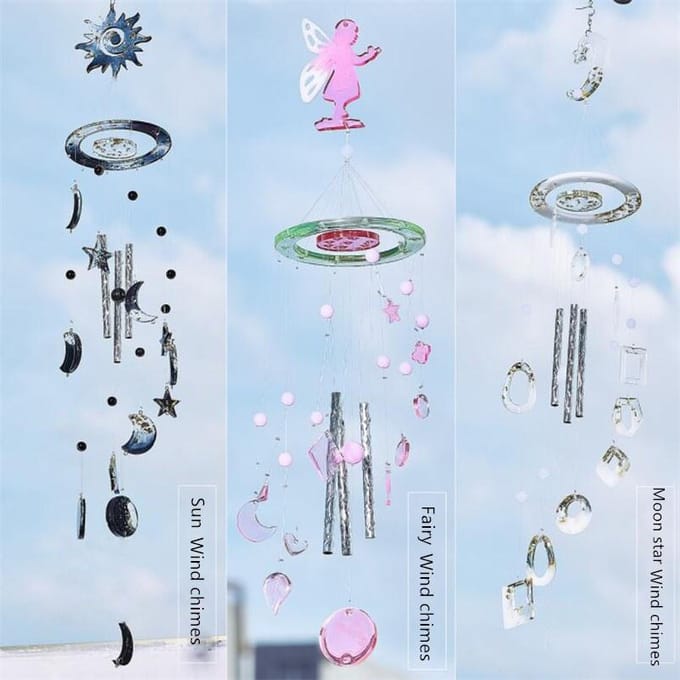 6 stijlen windgong epoxyhars mal voor ornament DIY hummingbird set