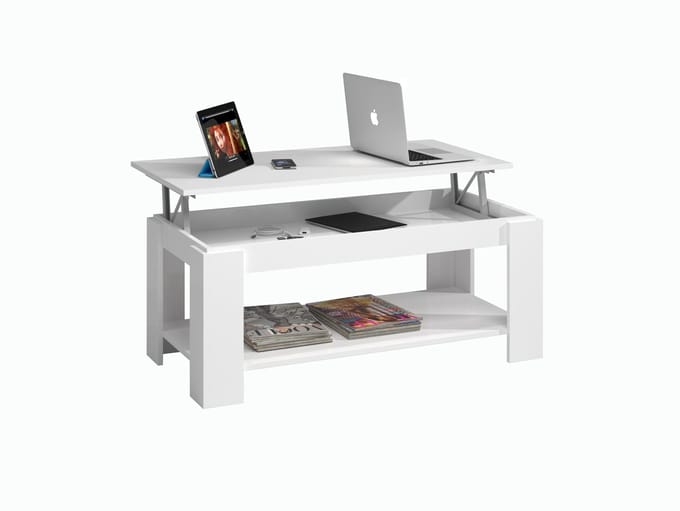 CALICOSY - Salontafel met dubbel blad en opklapbaar blad - L102 - Ambit