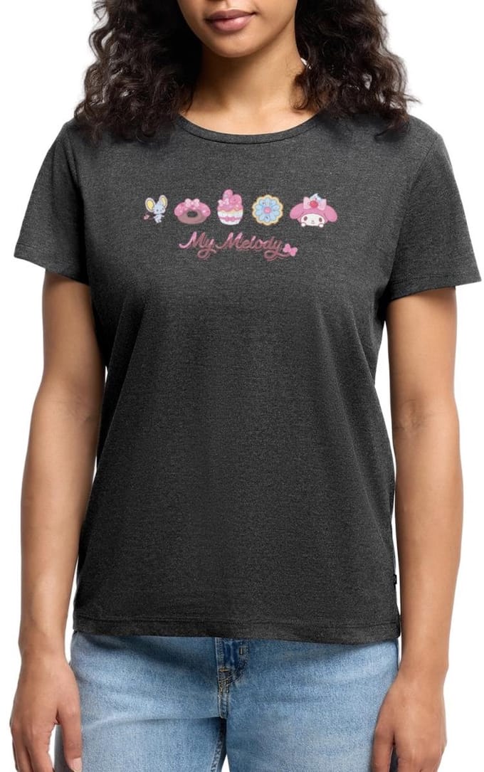 My Melody Met Flat En Gebakjes Premium T Shirt Dames