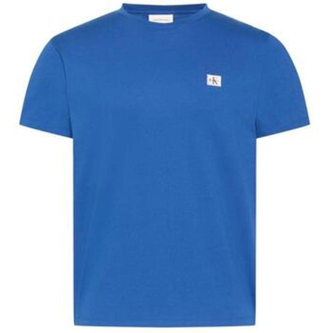 Calvin Klein Ss Badge 30s Jersey Tee Classic Blue Taglia: XXL | Magliette basic Outlet | Uomo | Blu