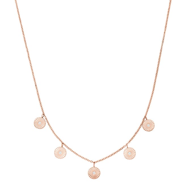 Victorious Dames Ketting - Rosé Goud - Model: Flowera