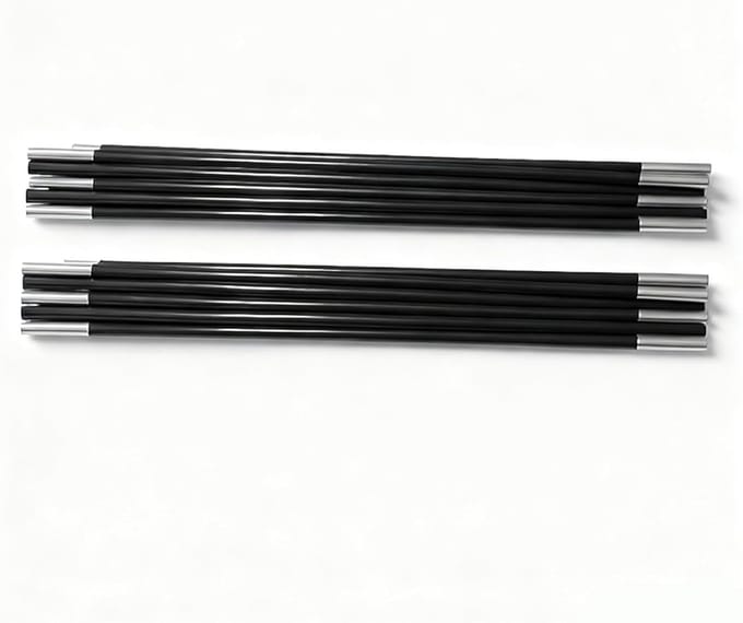Tentstok Set - Luifel Frame - Kamperen Buiten - Flexibel Glasvezel - 448 cm Lengte - Zwart