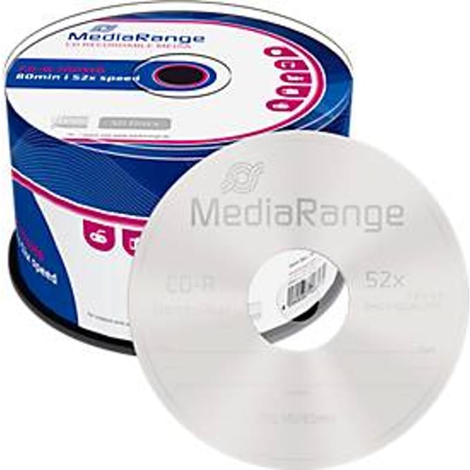 MediaRange CD-R 700 mb | 80 min. | 52x snelheid 50 stuks blanco (Origineel)
