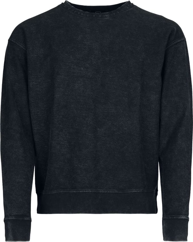 R.E.D. Rock-Engineered Design Zwarte sweater met ronde hals - Heren - M