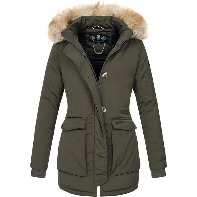 Navahoo Dames Winterjas Schneeengel – Warm, Waterafstotend & Met Afneembare Bontkraag