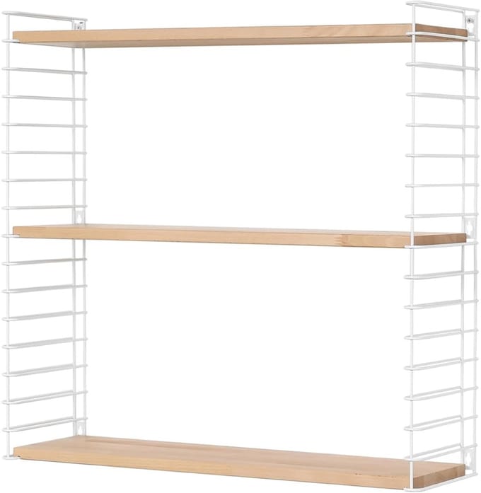Multifunctioneel Houten Plank Rek met 3 Niveaus voor Thuis en Kantoor