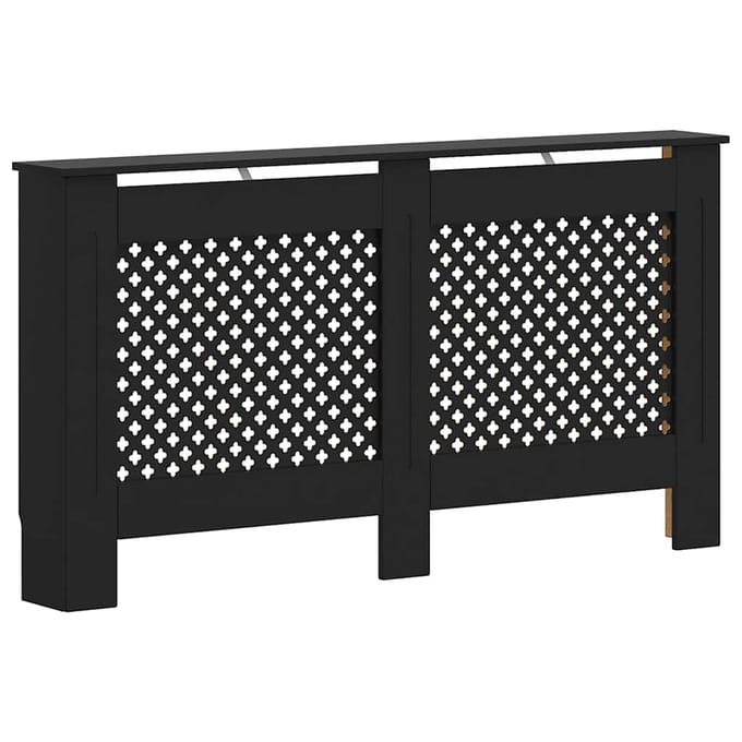 vidaXL Radiatorombouw 152x19x81,5 cm MDF zwart