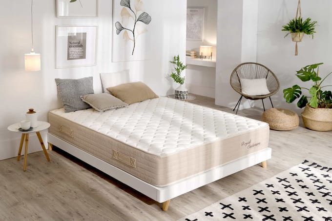 Royal Cashmere Matras - Visco-elastisch - Beige - 30 cm Dikte - 12 Zones - Duo-Systeem - Antibacterieel