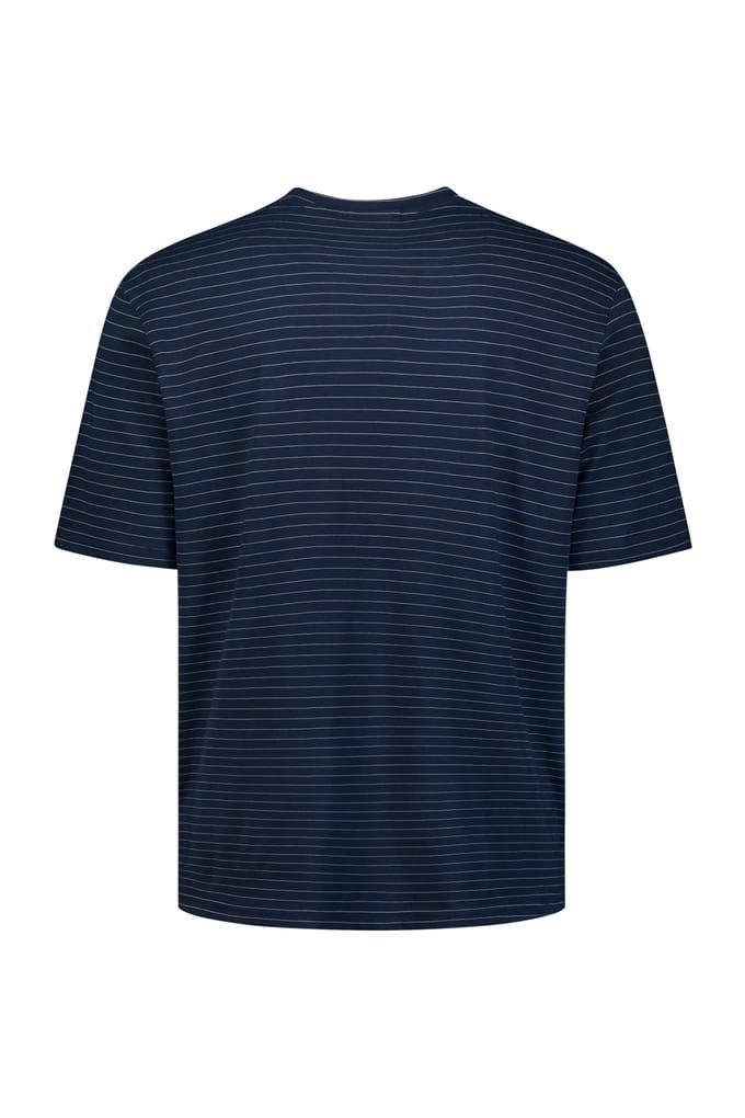 No Excess T-shirt Crewneck Pin Stripe Garment Dyed Night Größe: M | Basic T-Shirts Outlet | Herren | Schwarz