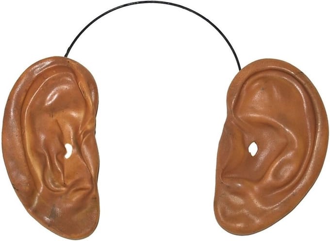 Diadeem met grote oren - Carnaval - jumbo oren - verkleed accessoires - 14 cm