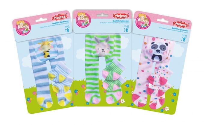Heless poppenkleding maillot en sokken Funny Animals 35-45 cm multicolor.