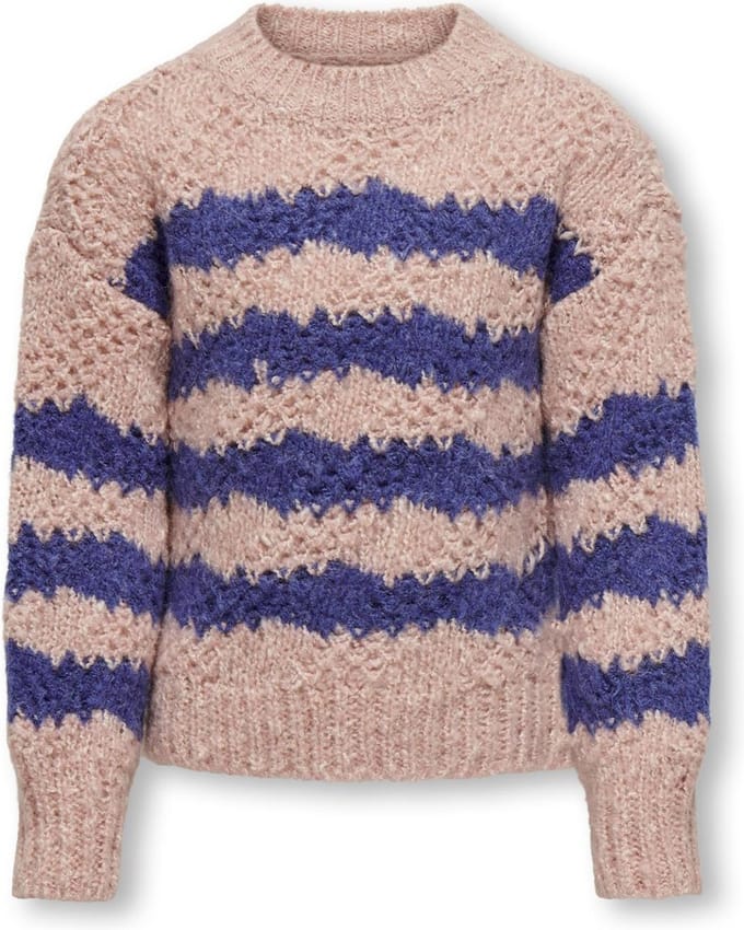 Only trui meisjes - roze - blauw - KOGace - maat 134/140