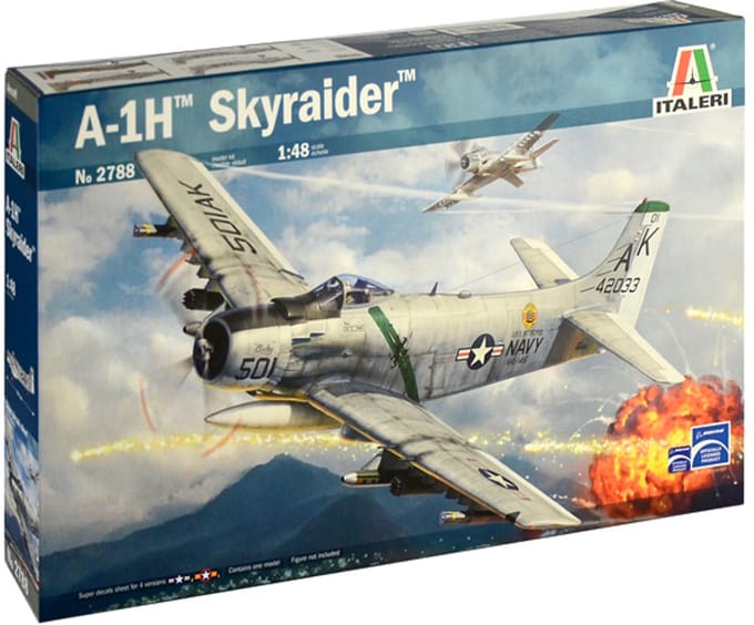Italeri Modelbouwpakket Vliegtuigen - 2788 A-1H SKYRAIDER Plane Plastic - 1:48 - Modelbouw