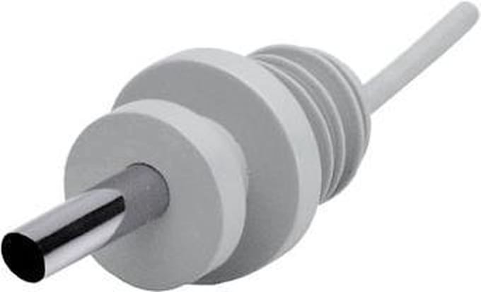 Heble® - Schenktuit met Dop / Rubberen Afsluiting / Keuken Accessoires / RVS / Wit / 1 Stuk