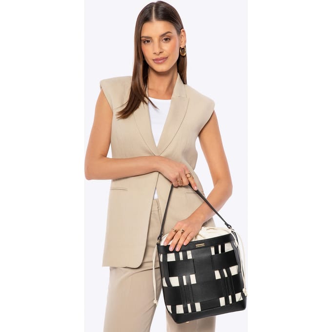Wittchen Dames Geweven Eco-leren Tas Zwart