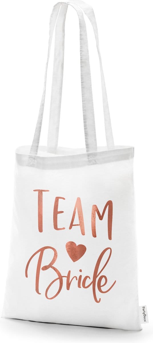 Wit Linnen handtas - Team Bride
