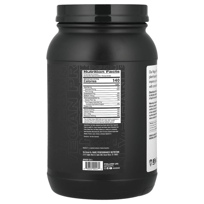 BPN, Plantaardig Eiwitpoeder, Chocoladesmaak, 1 lbs 15.8 oz (902 g)