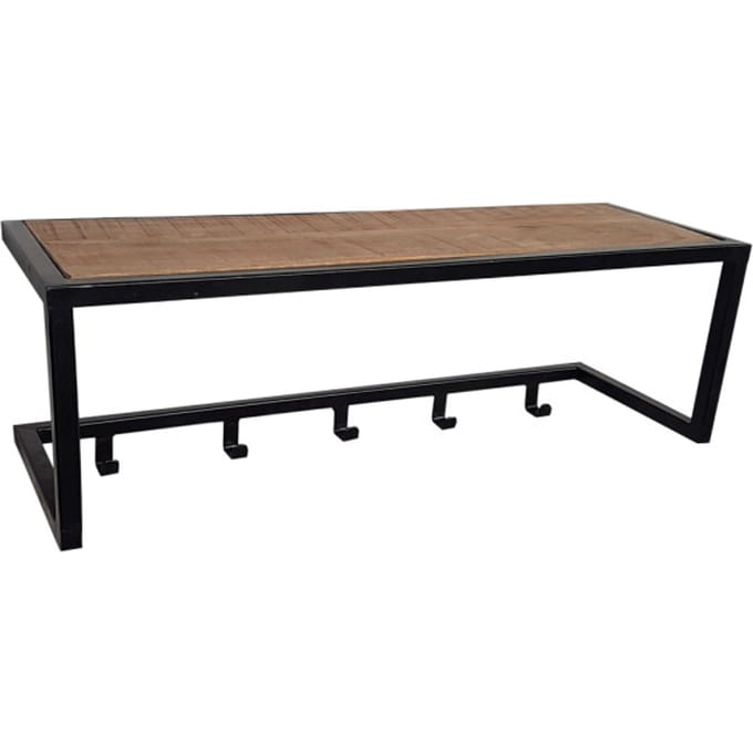 Brix - Kapstok Brix Abby - Mangohout en Gecoat Staal - 26x75x35