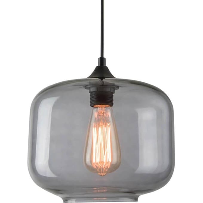 Zambelis Hanglamp 14102 van glas, rookgrijs, Ø 24 cm