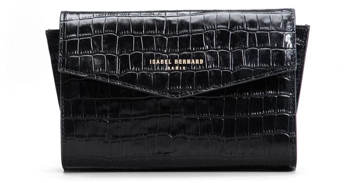 Isabel Bernard Honoré Dames Clutch Leer - Zwart