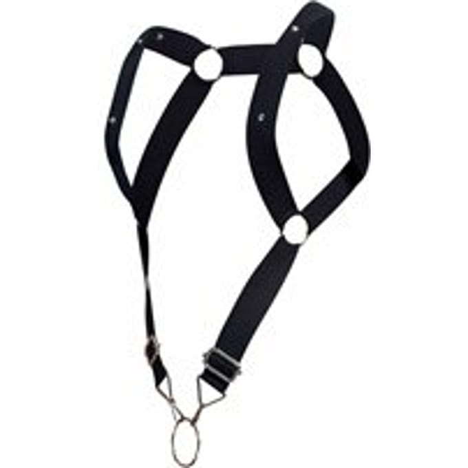 MOB EROTICWEAR - DNGEON ELASTIC BACK HARNESS WITH SINGLE T. RING