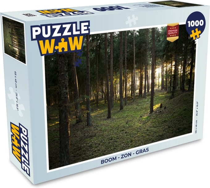 Puzzel Boom - Zon - Gras - Legpuzzel - Puzzel 1000 stukjes volwassenen