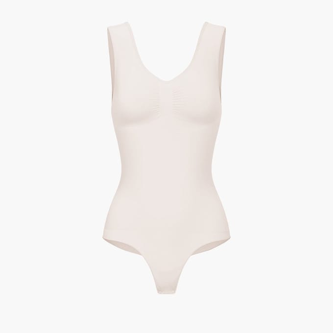 cfab - Tanktop bodysuit met corrigerende werking en string-sandaal-effect. - Corrigerende Body - Naadlos - corrigerend ondergoed dames