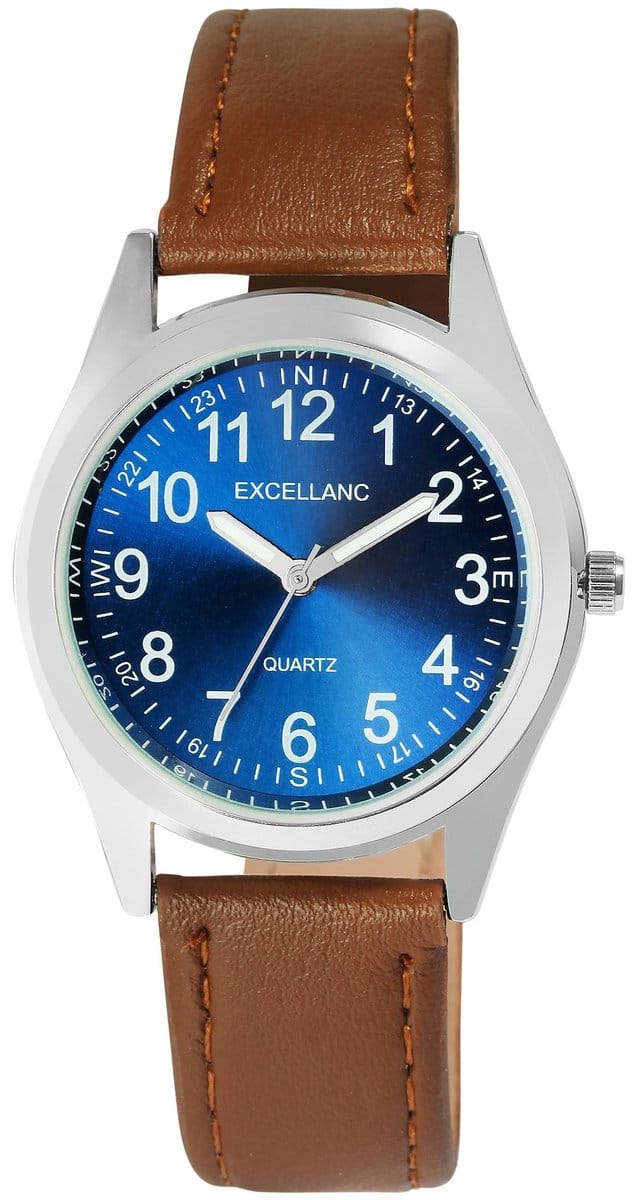 EXCELLANC Herenhorloge Imitatieleer Mineralglas