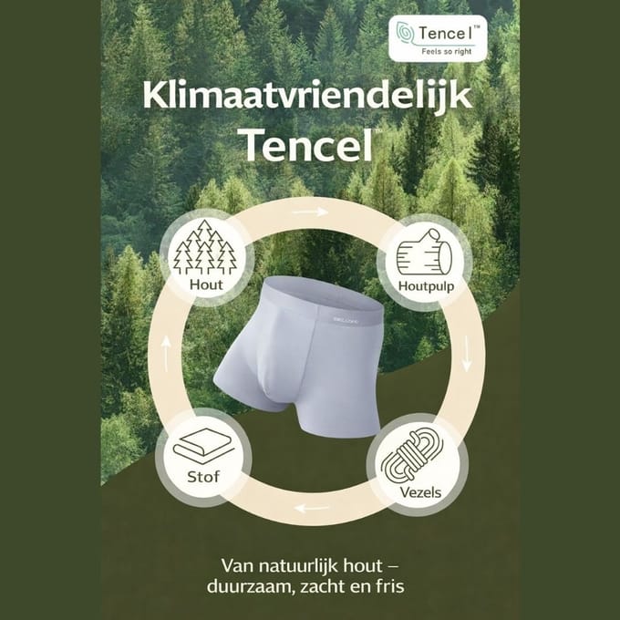 Heren Boxershorts 4-Pack – Tencel™ (Lyocell) – Naadloos - Mix - Maat XXL/3XL