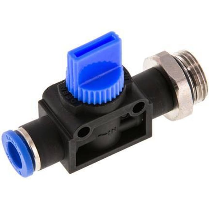 8 mm - G3/8'' Kunststof/Messing 3/2-Weg Handafsluiter Ontluchting aan Buiszijde