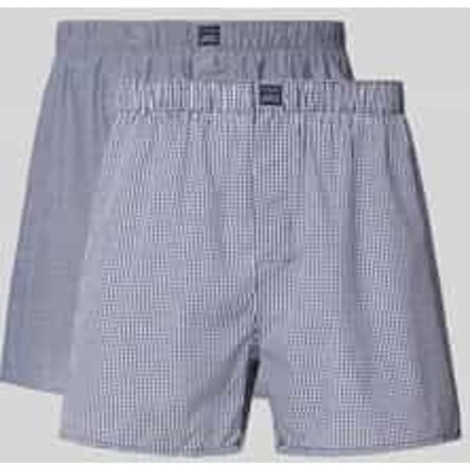 Relaxed fit boxershort met labelpatch in een set van 2 stuks