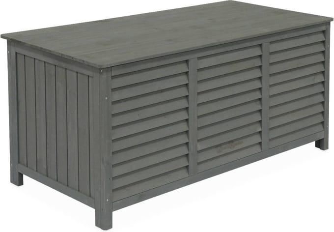 sweeek - Houten tuin opbergbox, castille, 330l, b30 x d64 x h60cm