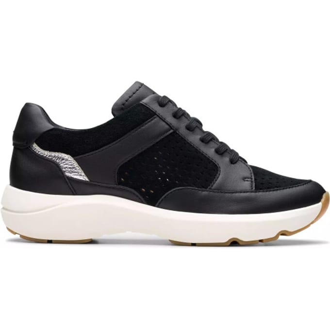 Clarks Tivoli Walk - dames sneaker - Zwart - maat 40 (EU) 6.5 (UK)