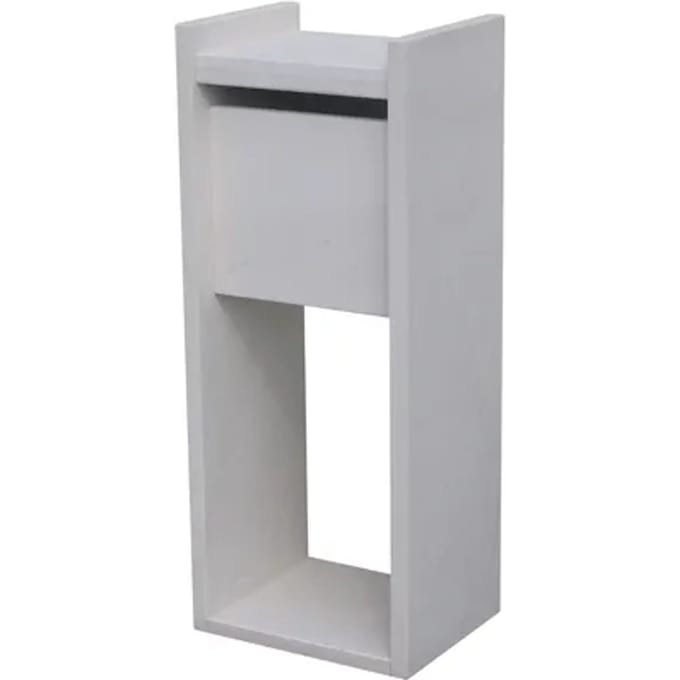 Vasp Staande Brievenbus Madrid - Natuursteen - Wit - 40x100x32cm