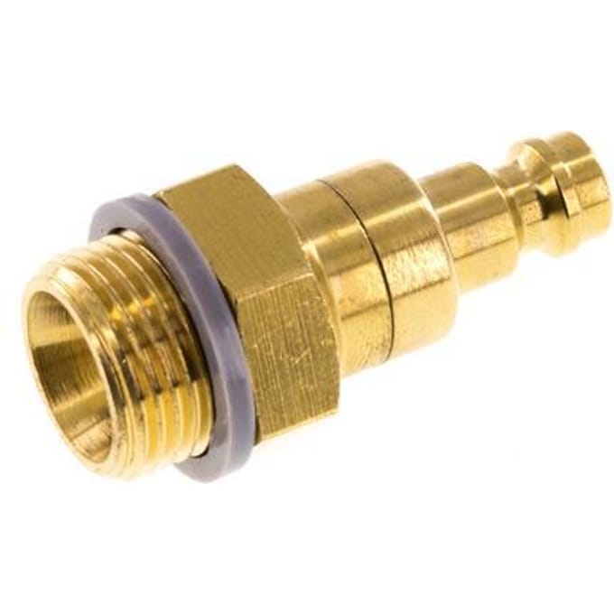 Messing DN 5 Luchtkoppeling Insteeknippel G 3/8 inch Buitendraad Double Shut-Off