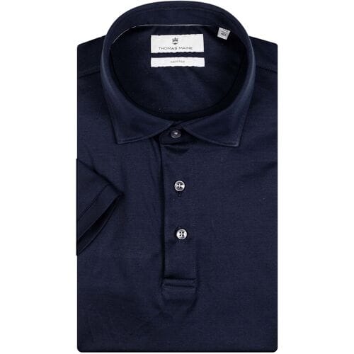 Thomas Maine Polo Luxury Supima Cotton Uni Interlock Navy / male