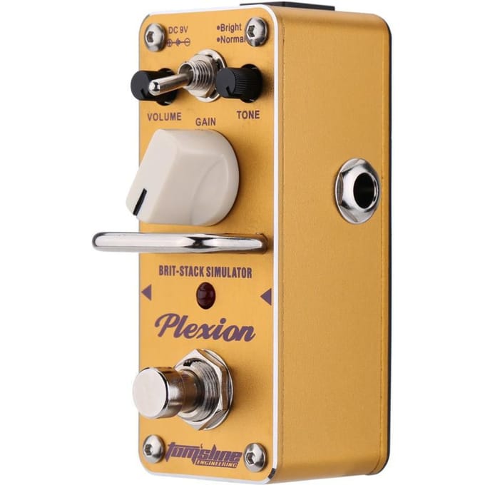 AROMA APN-3 Plexion Brit-stack Simulator Elektrische Gitaar Effectpedaal Mini Single Effect met True Bypass goud/wit