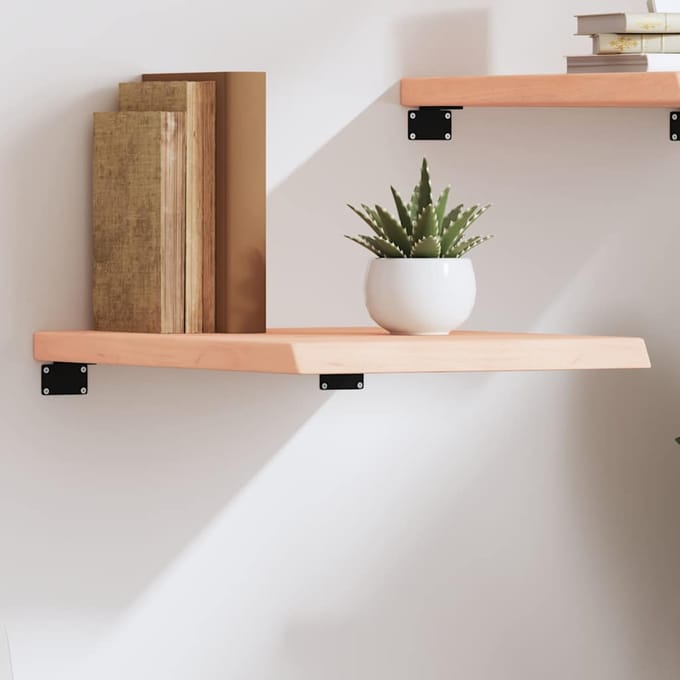 vidaXL - Wandschap - 40x60x(2-4) - cm - onbehandeld - massief - eikenhout
