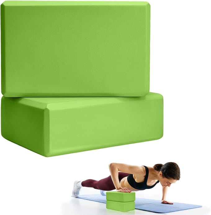 2 stuks yogablocks - groen