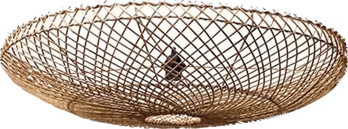 Ronde rotan plafonniere Bella -Ø80cm- 4Shine