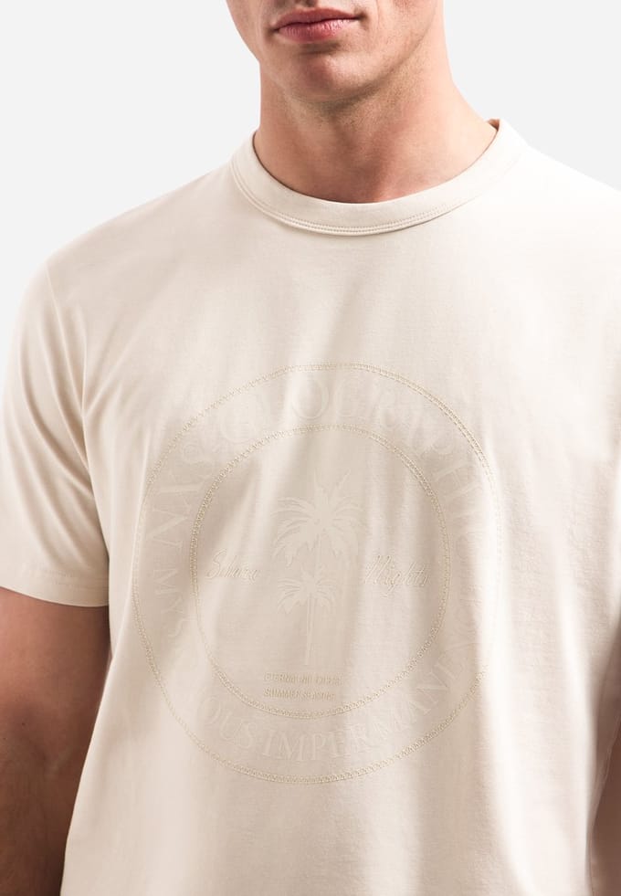 T-shirt met ronde hals en korte mouwen met print