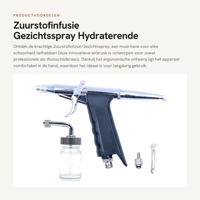 Dailygoods- Gezichtsspray Zuurstofinfusie - Dubbelwerkende - Airbrush