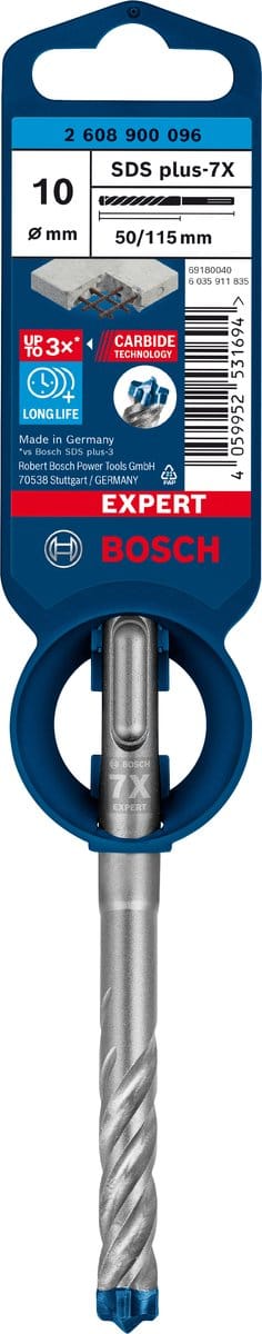 Bosch EXPERT SDS plus-7X hamerboor 10 x 50 x 115 mm