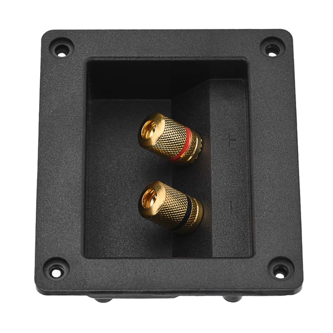 Akoestische componenten voor HiFi-luidspreker 2 koperen aansluitklemmen kabelconnector doosbehuizing black