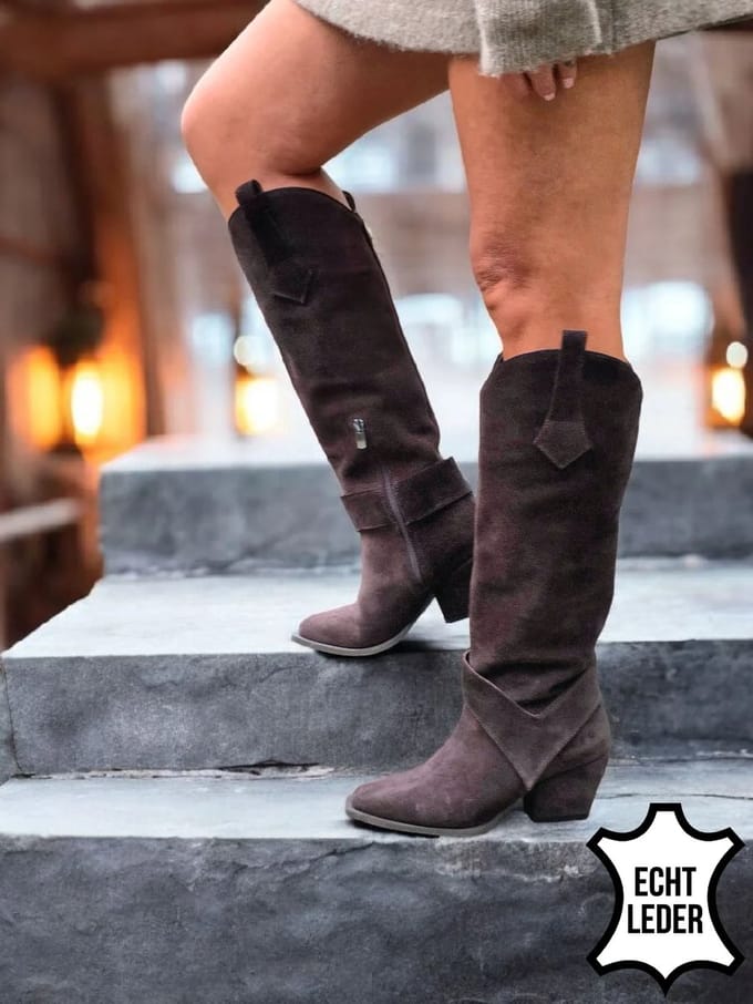 Barla Shoes Noah - Western laarzen van suède - Bruin -38